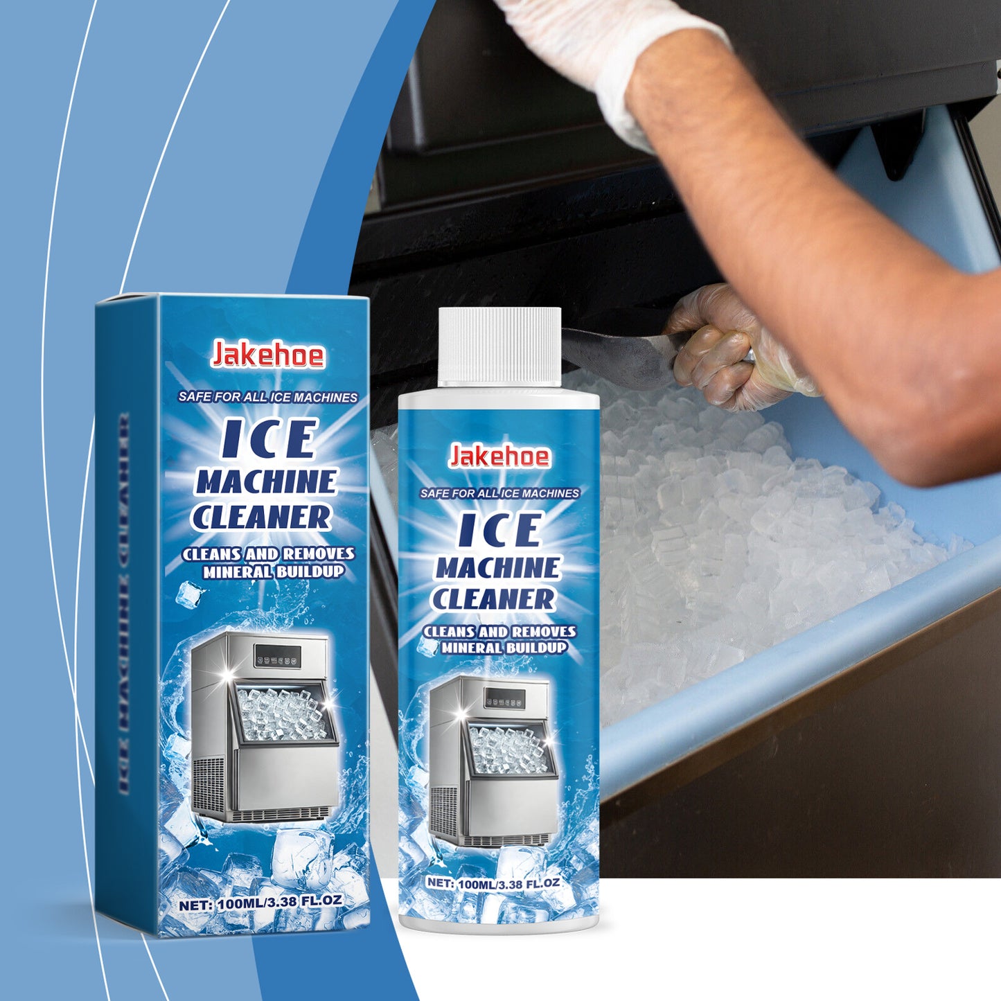 Jakehoe Ice Maker Cleaner Daily Gentle Cleaning Limescale Deodorization Decontamination Care Ice Maker Cleaning