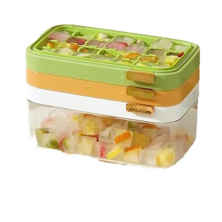 Ice Cube Mold One-click Deicing Press Flip Ice Maker