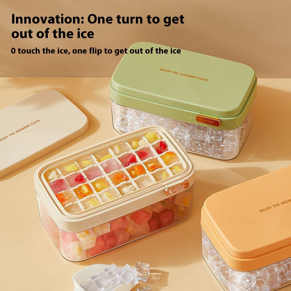 Ice Cube Mold One-click Deicing Press Flip Ice Maker