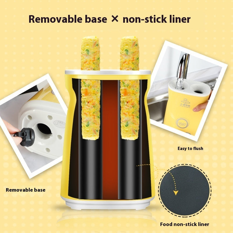 Household Double Barrel Egg Cup Waffle Cone Maker Omelette Maker
