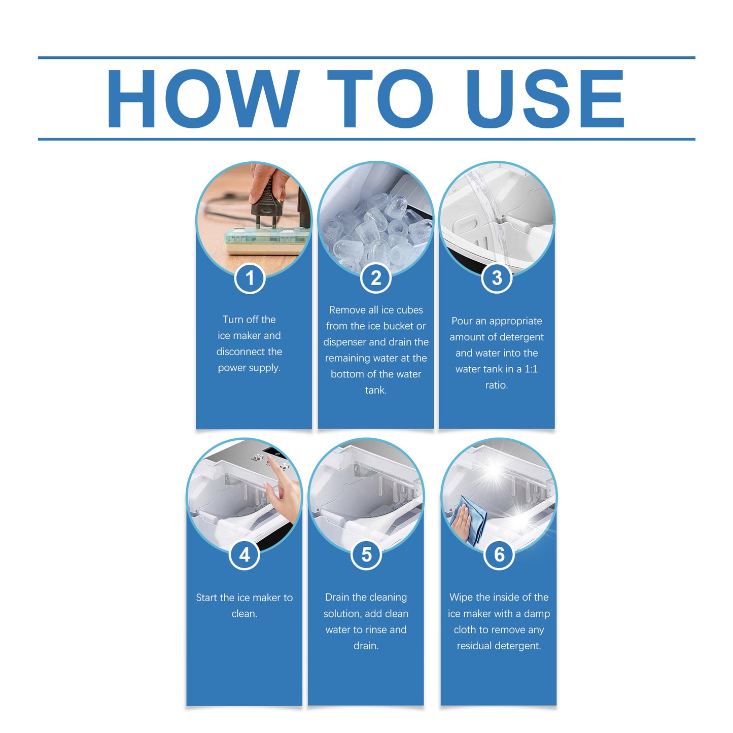 Jakehoe Ice Maker Cleaner Daily Gentle Cleaning Limescale Deodorization Decontamination Care Ice Maker Cleaning